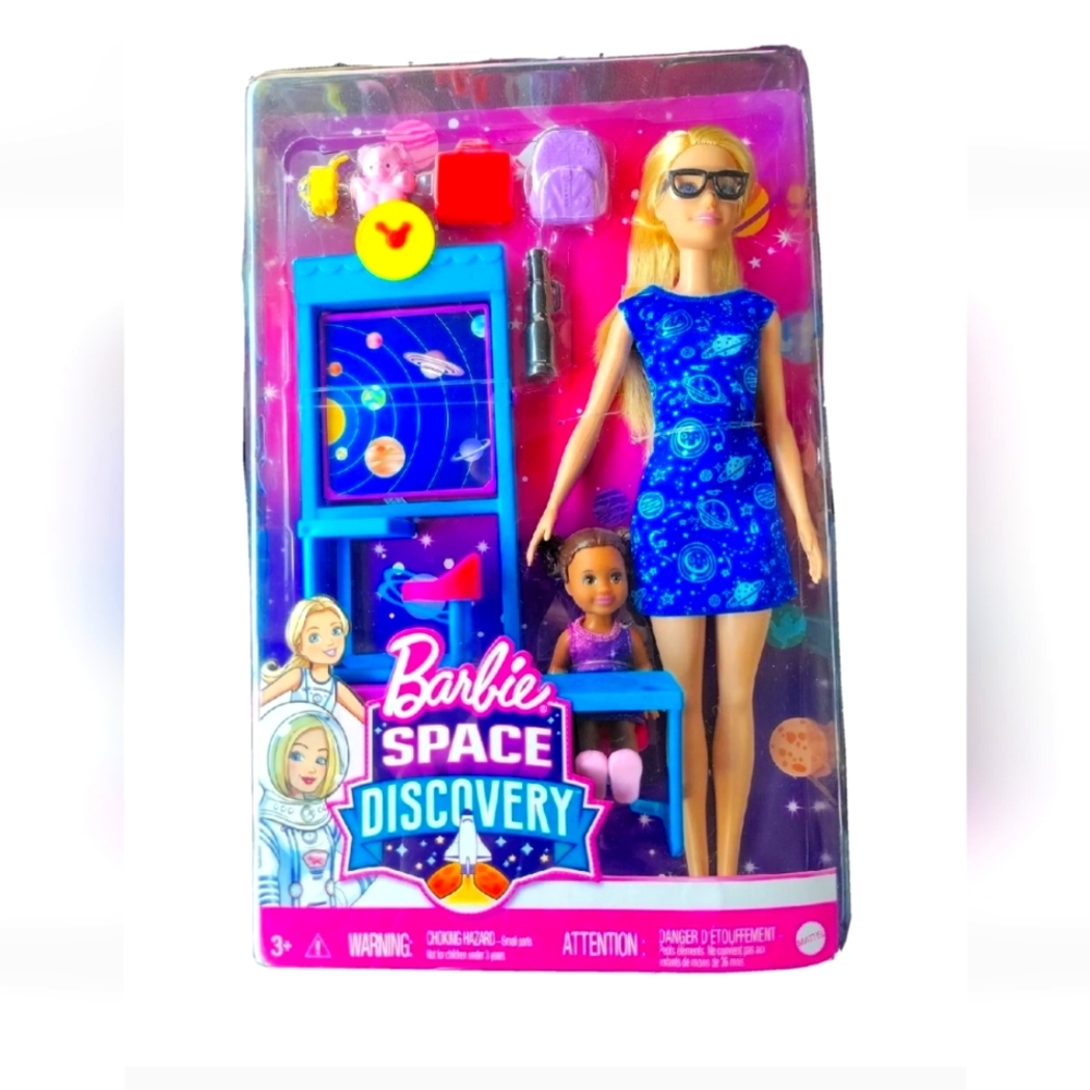 NEW Barbie Space Discovery Science Teacher & Student Careers Classroom Playset